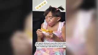 ICE agents capture an illegal immigrant man pretending to be a woman..
