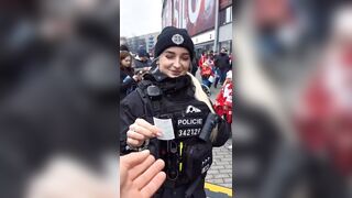 Photographer makes female officers smile with his photos of them