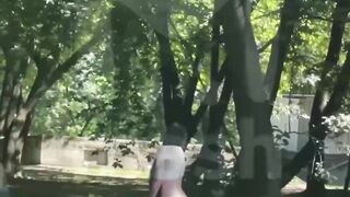 2 Women doing up onlyfans in public get stopped by Prying Lady