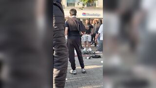 White Girl is Kicked in the Face by Guy during Manchester Fight