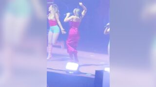 Spanish singers are getting their boobs out during their show