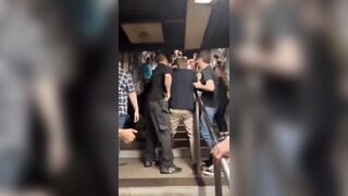 Black Man attacks White man holding his Baby and Finds out