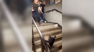 Black Man attacks White man holding his Baby and Finds out