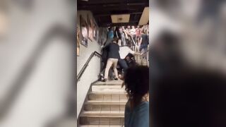 Black Man attacks White man holding his Baby and Finds out