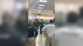 Furious Man at Airport wouldn't be a Problem if he wasn't so Big