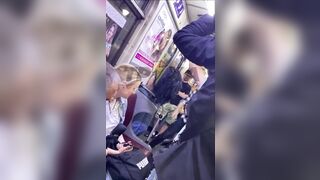 Woman Yells "Glory to Russian" on a train in Kyiv, Ukraine