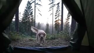 Waking up in the forest with your best buddy