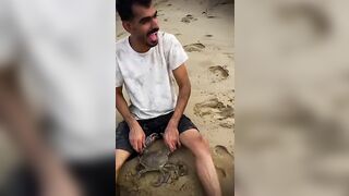 Iranian gets Instant Crab Karma