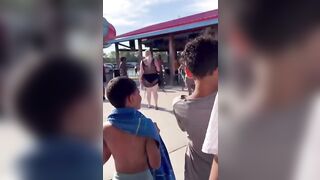 Fight Breaks Out at 'Wet n' Wild' as Little Kids Watch a Male Assault a Female