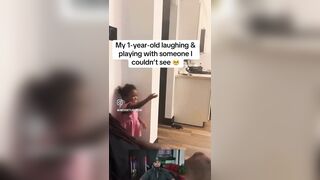 Mother Films Daughter Playing with Angel...