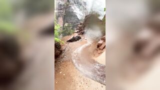 Heres why getting caught in a thunderstorm in Zion National Park is not a good idea:
