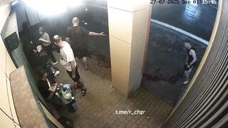 Man wearing "23" Jordan's Jersey quickly bleeds after Stab to the femoral artery.