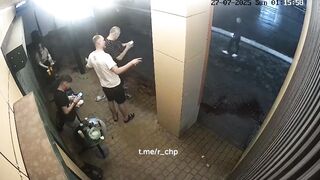 Man wearing "23" Jordan's Jersey quickly bleeds after Stab to the femoral artery.