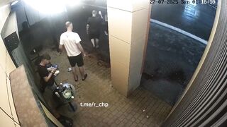 Man wearing "23" Jordan's Jersey quickly bleeds after Stab to the femoral artery.
