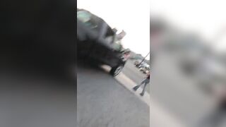 Woman accidentally Livestreams a Biker Crashing into Truck and Burning (Texas)