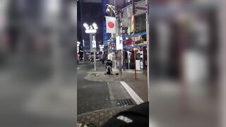 Japanese girl punches dude and gets taught a lesson