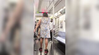 Welcome to NYC: Disturbing video captures a transgender man in a dress wielding a knife on NYC subway, threatening commuters.
