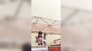 Cell Phone Thief didn't think this one through. Thief hangs from train, jumps off in dramatic video after snatching mobile