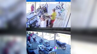 Watch the Female Employee in the Yellow Shirt (2 Angles)
