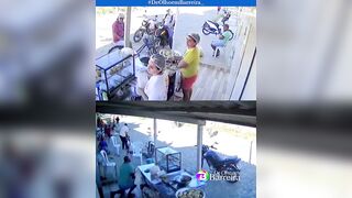 Watch the Female Employee in the Yellow Shirt (2 Angles)