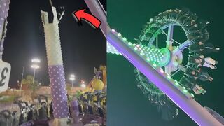 Terrifying moment amusement park ride collapses in KSA, leaving 23 people injured.