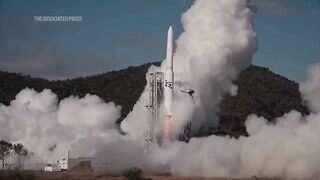 First Australian-made rocket crashes after 14 seconds of flight in a failed attempt to reach orbit