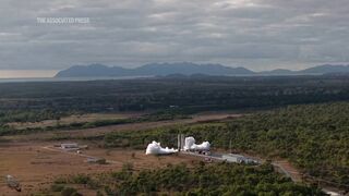 First Australian-made rocket crashes after 14 seconds of flight in a failed attempt to reach orbit