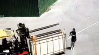 Woman on her Phone Knocked Over