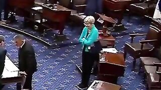 Down Goes Warren... Anti Crypto Woke Senator Elizabeth Warren Falls on Senate Floor.