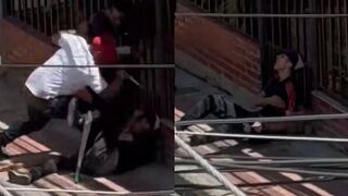 Man stabbed in chest during street fight