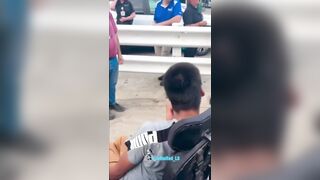 Security guard quits on the spot after dispute over helping fan in wheelchair