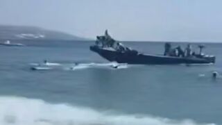 In Spain, vacationers attacked illegal Africans who had arrived and were landing on the beach