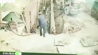 Retaining wall collapse