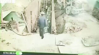 Retaining wall collapse