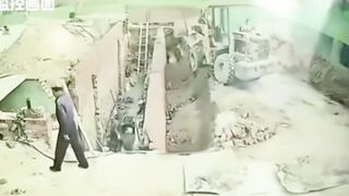 Retaining wall collapse