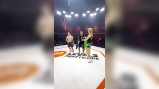 Islamic Fighter wants NOTHING to do with Female Ring Girl
