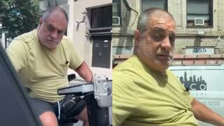 Disabled man on mobility scooter chases man in New York to vandalize his car