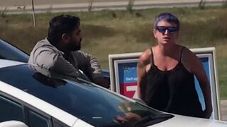 Stopped for gas in Cambridge.Brown guy gets absolutely destroyed!Canadians are fed up
