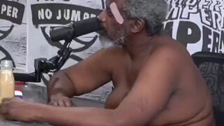 Fat Homeless man ATTACKS Adam22 on his podcast No Jumper.