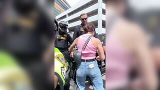 Woman demands for police to stop cooperating with ICE, Stop Arresting Illegals