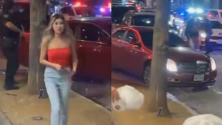 Hmm I wonder if this guy has warrants? Car takes off from police in Fort Worth