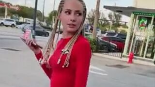 The usual suspect berates a White woman that has braids in her hair. Envy