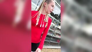 The usual suspect berates a White woman that has braids in her hair. Envy