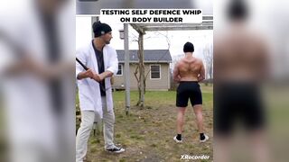 testing whips on human meat