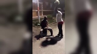 Usual suspect decides to drop a watermelon on another usual suspect.