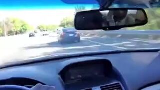 The usual gudest boy engineer scientists speeds through traffic -