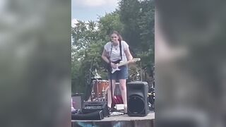 What a performance after just a few guitar lessons!