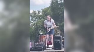 What a performance after just a few guitar lessons!