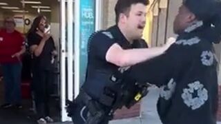 Charleston, NC - The suspect doing the usual. Cop trying tot do his job