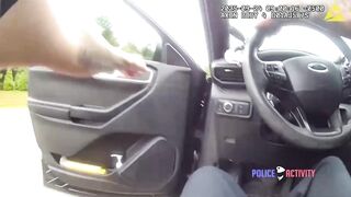 An unusually aggressive suspect rams cop car while drunk, high, and -